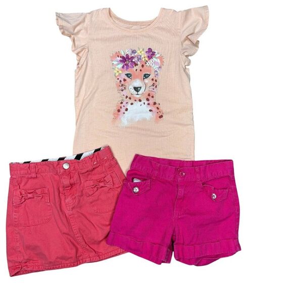 Gymboree Girls Size 7 Outfit Bundle Shorts and Tee - Picture 1 of 10